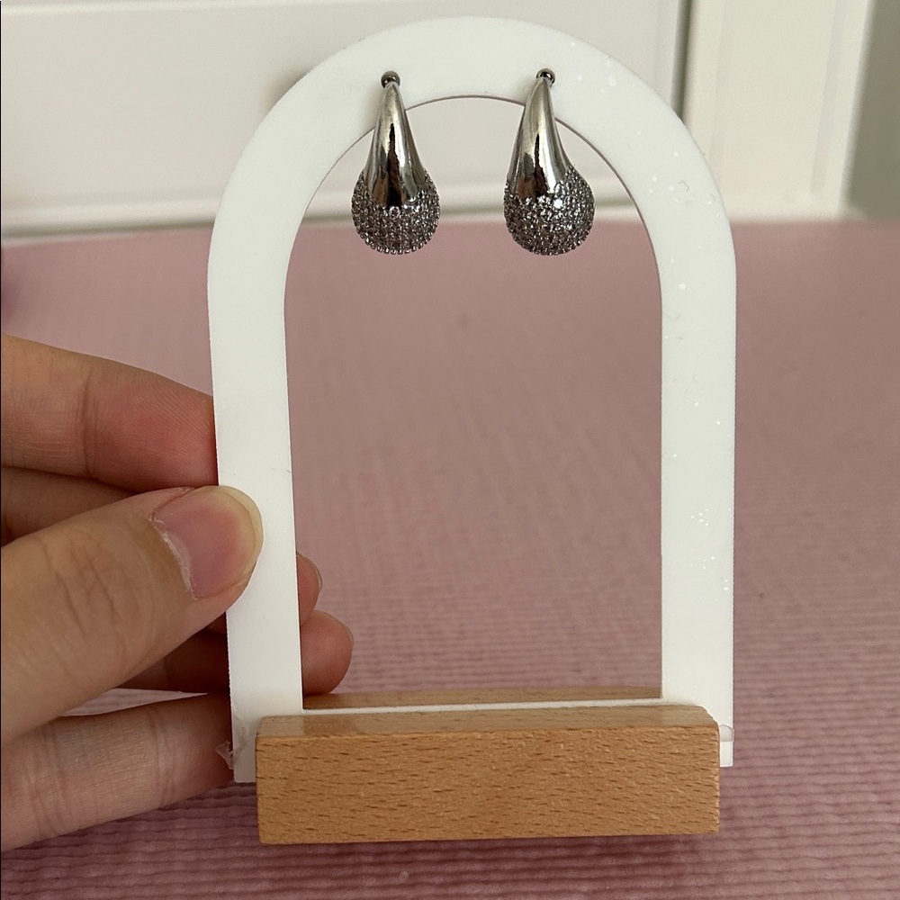 Pretty Bird Silver Teardrop Earrings